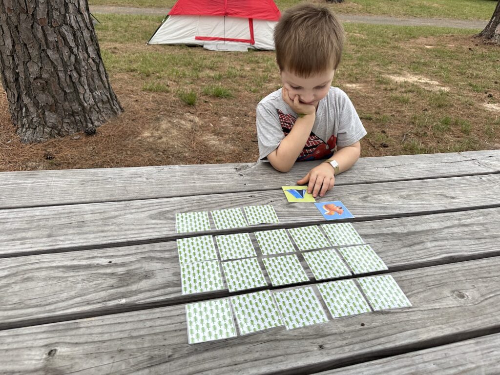 Free Printable Camp Themed Memory Game