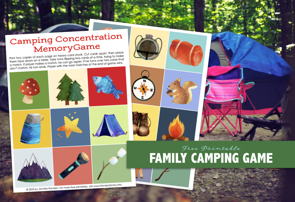 Family Camp Memory Game 