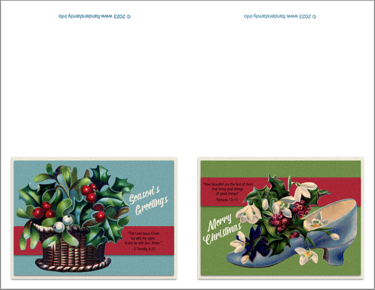 Free Printable Christmas Cards - 