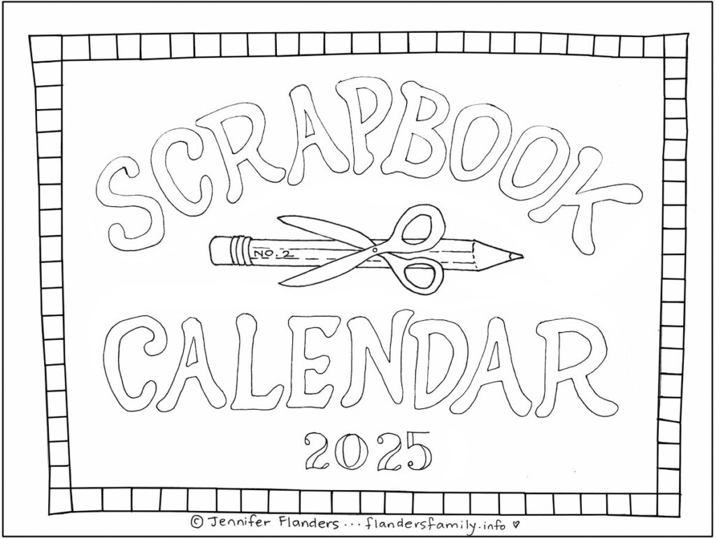 Color-Your-Ow Scrapbook Calendar