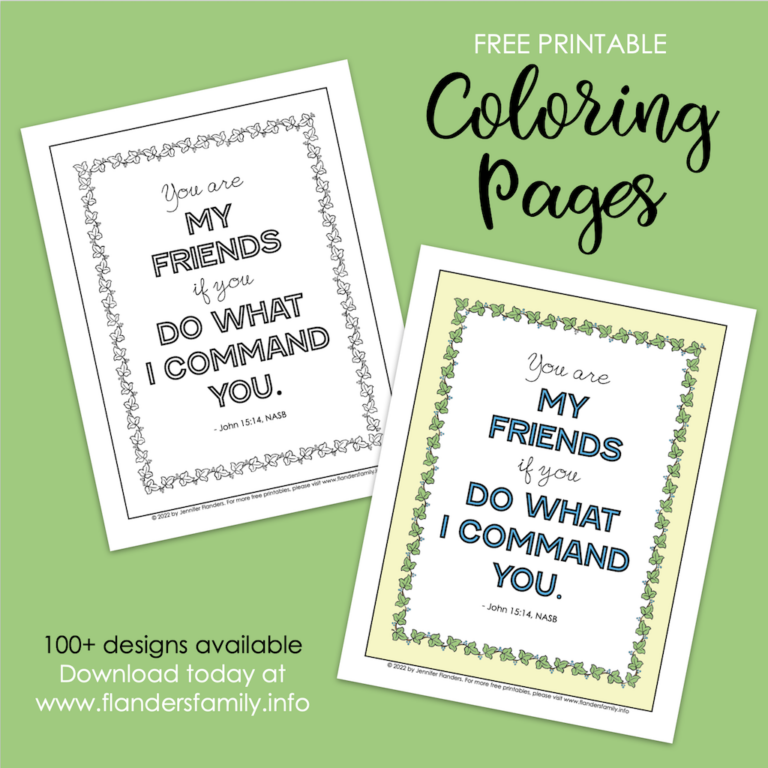 Keeping His Commands Coloring Page