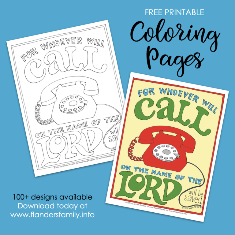 Call on the Lord Coloring Page