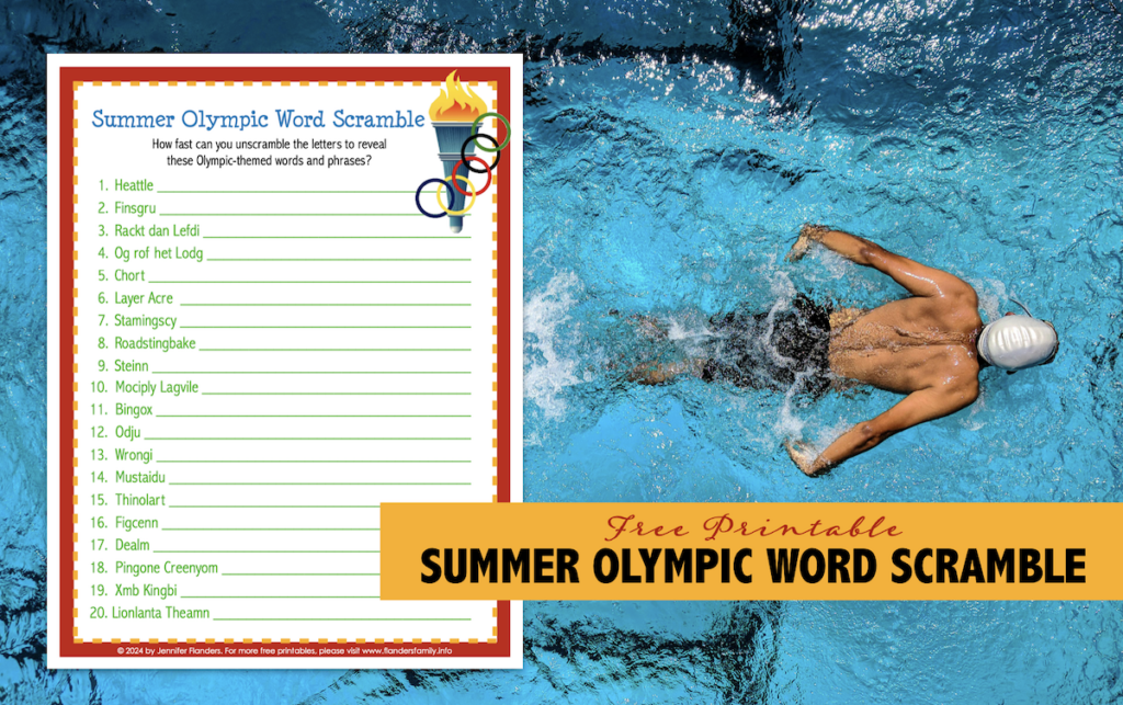 Summer Olympics Word Scramble