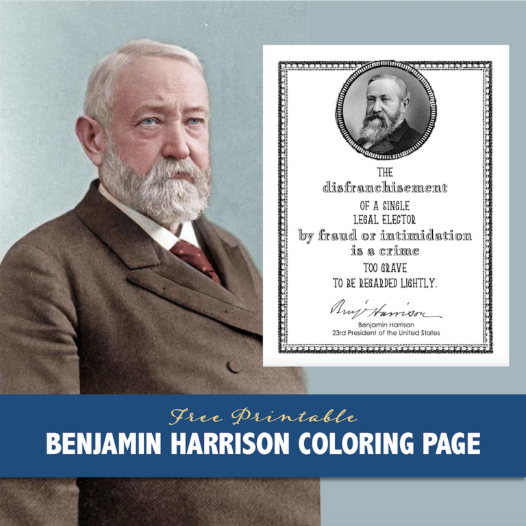 Benjamin Harrison Coloring Page