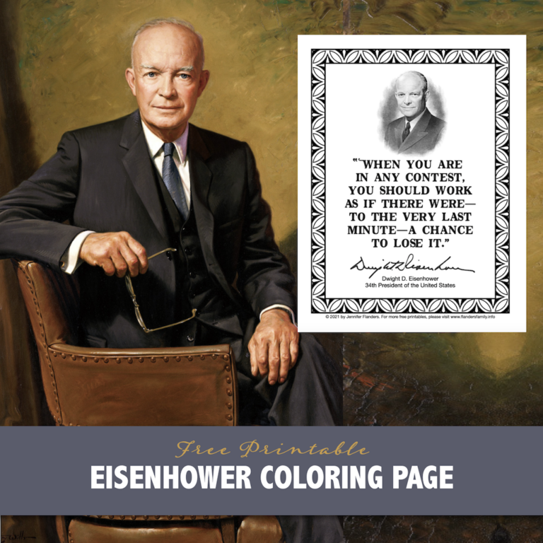 Dwight Eisenhower Coloring Page